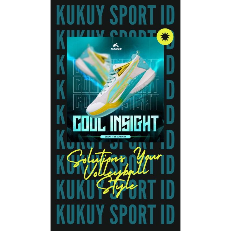 Sepatu Voli Karge (Cool Insight) Blue White Tosca