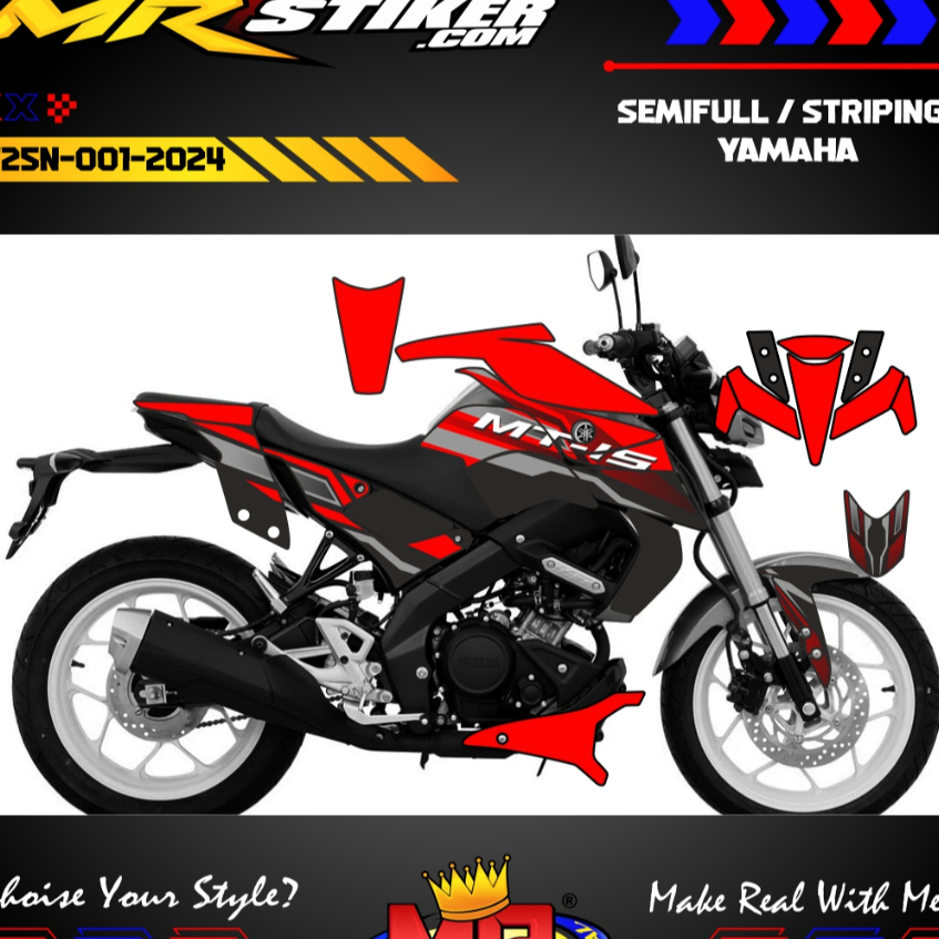 Stiker Yamaha MT-15 Striping Yamaha MT-15Sticker Variasi Yamaha MT-15