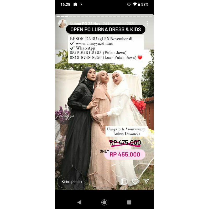 LUBNA DRESS BY AINAYYA