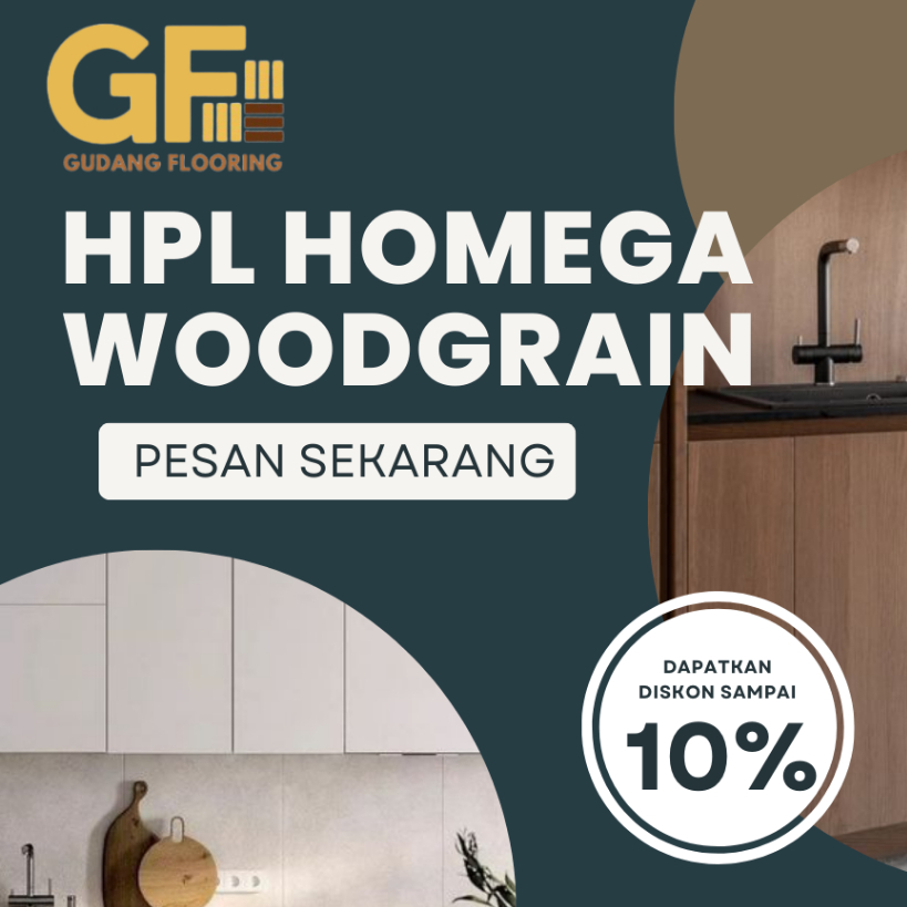 HPL Homega Woodgrain Series Pelapis meja Furniture HPL kayu Triplek