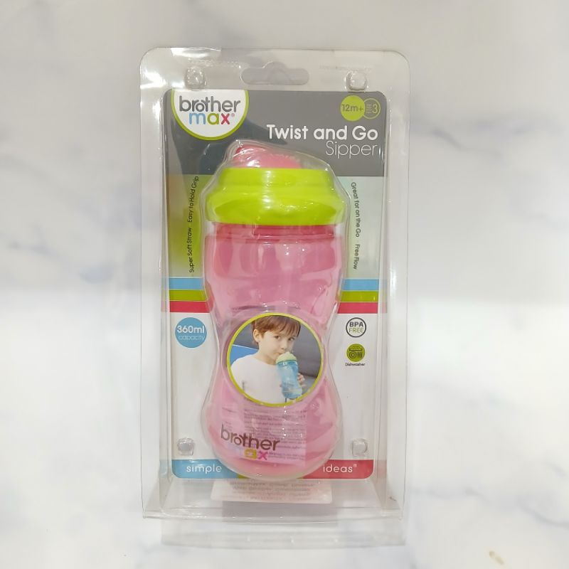 

BROTHER MAX Twist And Go Sipper Pink