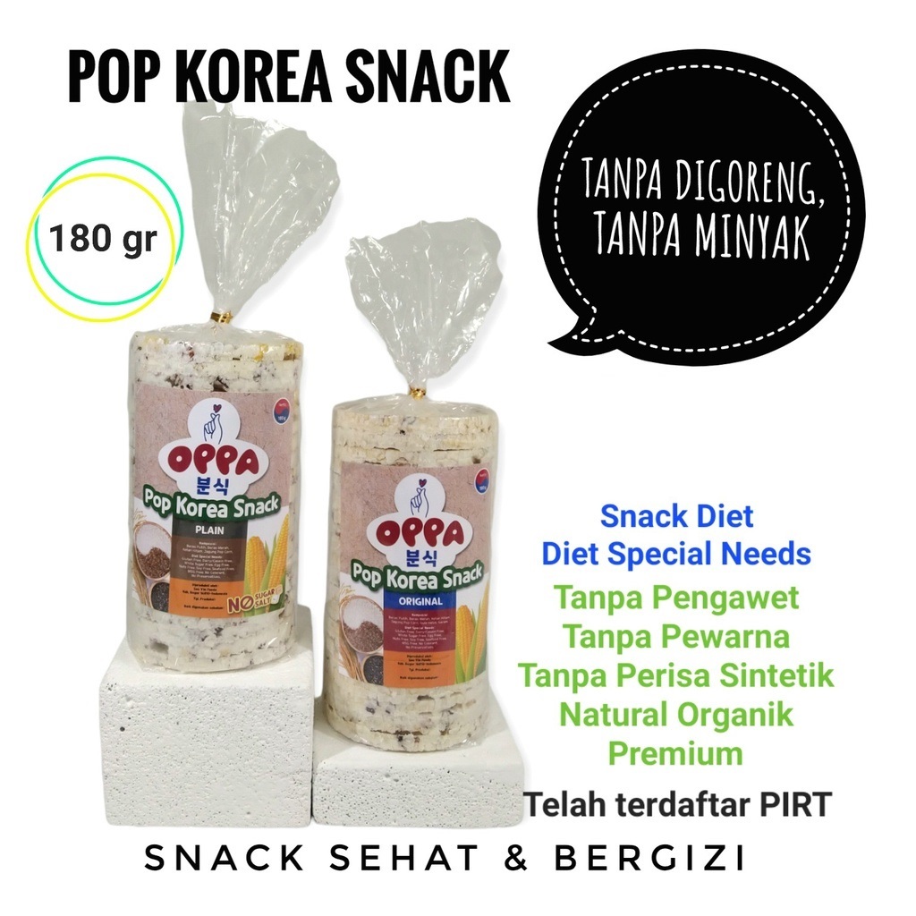 

POP Korea Snack Rice Crakers /Snack Diet Sehat & Diet Special Needs Original
