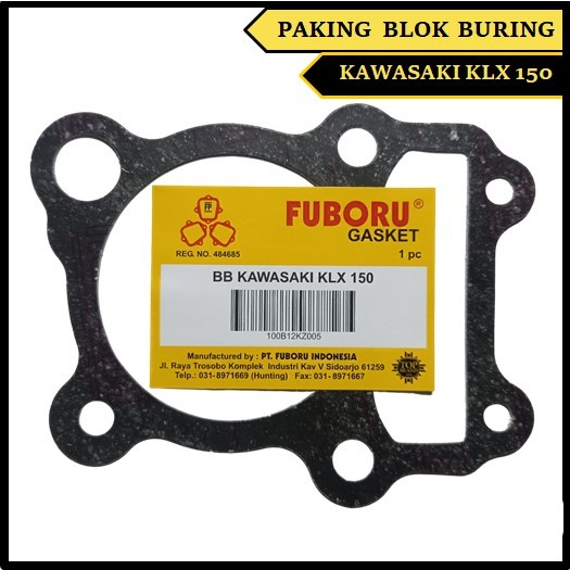 BB KAWASAKI KLX 150 PAKING BLOK BURING KAWASAKI KLX 150 PERPAK GASKET BAWAH / KAS FUBORU
