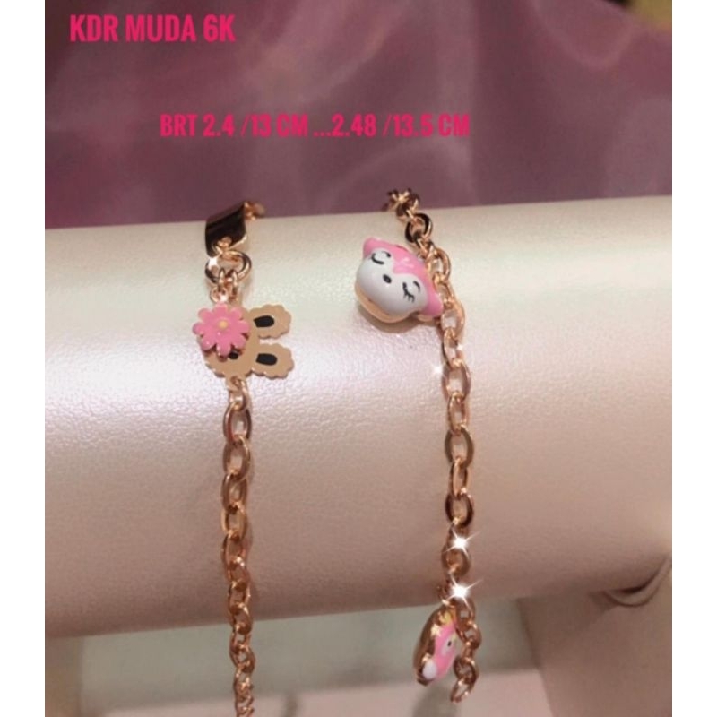GELANG RANTAI EMAS ANAK KADAR 6K