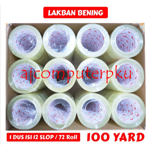 

Lakban OPP Tape / Lakban Bening Tape 100 Yard (1 Dus)