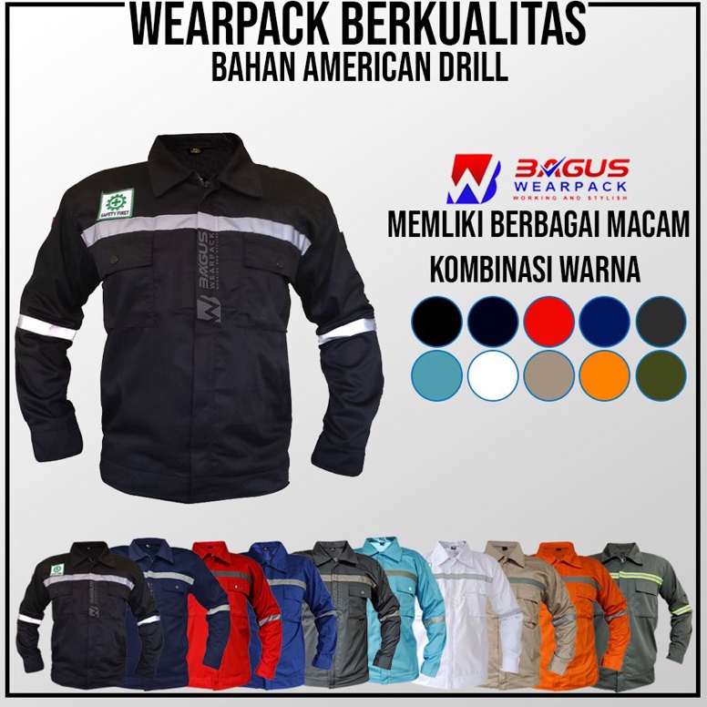 Good BAJU PROYEK KEREN  BAJU KERJA PRIA PROYEK  BAJU KERJA PIRA LAPANGAN  BAJU WEARPACK LENGAN PANJA