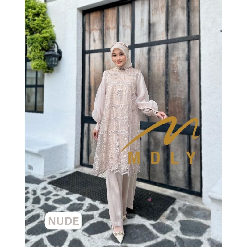 enoora set  by mdly gold  ori /set celana mdly terbaru