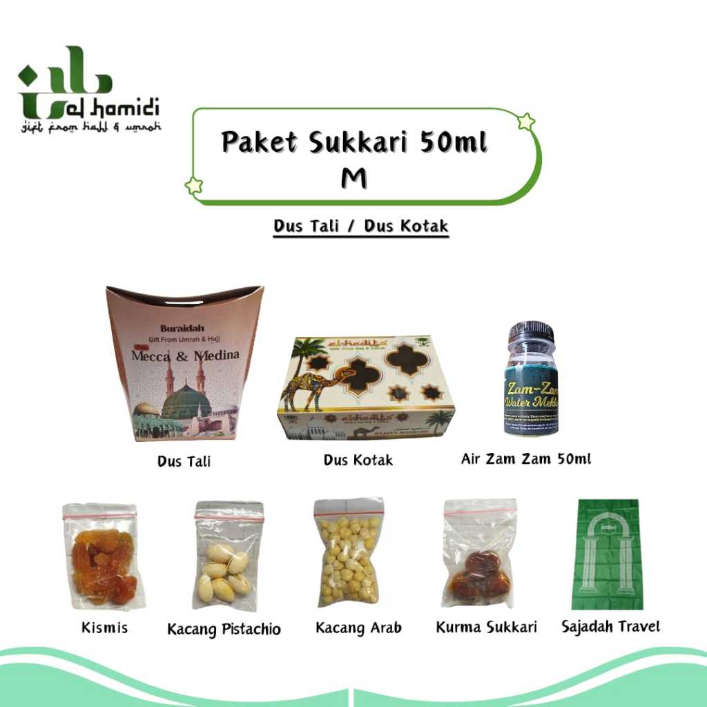 

paket oleh oleh haji dan umroh sukkari zamzam 50ml paket oleh-oleh haji dan umroh