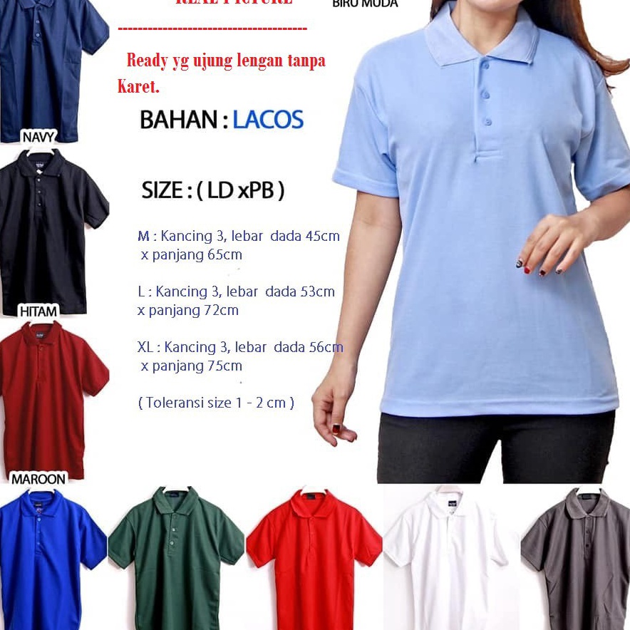 Serbuu Kaos polo cewek  Kaos kerah cewek lengan pendek polos  polo pendek wanita  winstar polos  KAO