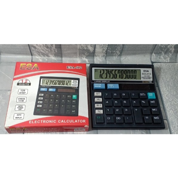 

Rekomendasi Kalkulator Handal untuk Kantoran/ Perlengkapan Sekolah/ Umum- Calculator Esa 512 Original 12Digits Check & Correct