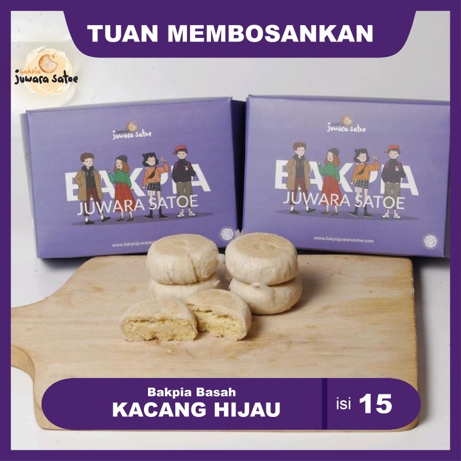 

Bakpia Basah Rasa Kacang Hijau Isi 15 PCS by Bakpia Jawara Satoe