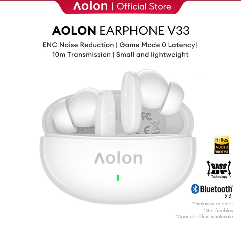 ART I16C Aolon V33 True Wireless Earphone Stereo TWS Bluetooth 53 Headphones Smart Noise Canceling T