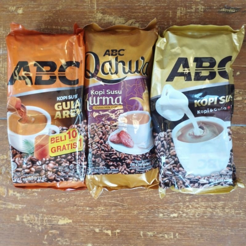 

Kopi ABC Qahwa Kopi susu kurma gula aren white coffee 11 sachet 10 sachet