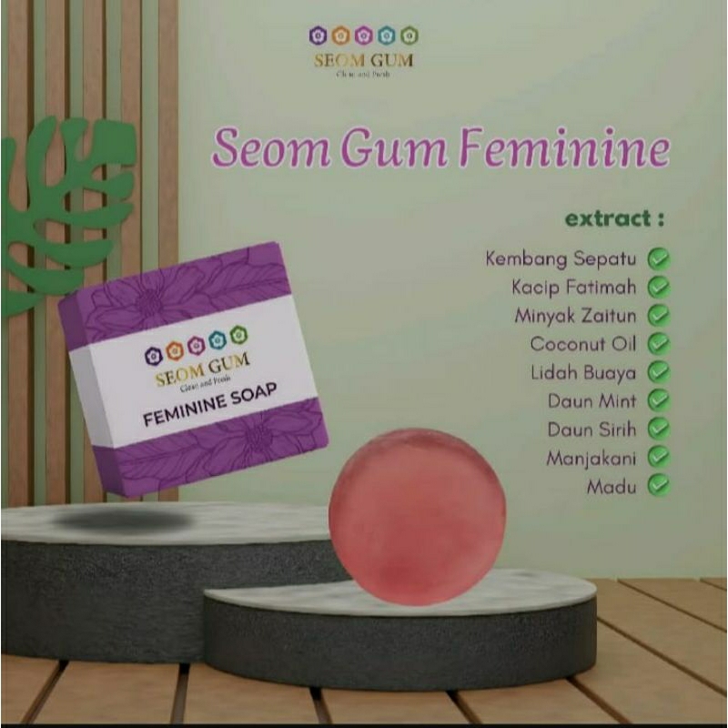 SABUN SEOM GUM 5 PCS SABUN SEOM GUM FEMININE SOAP/ SEOM GUM GLOWING SOAP