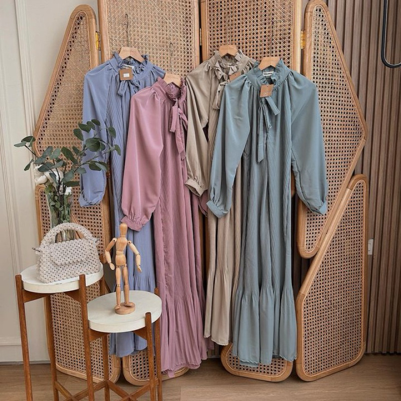 Salra Dress by Oclo | Dress plisket wanita