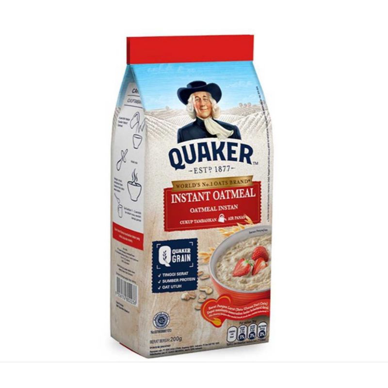 

QUAKER Instant Oatmeal 200 g merah