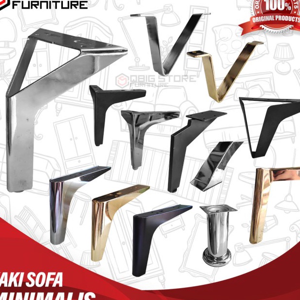 PALING AMPUH Kaki Sofa Stainless Besi Sofa Bed Leg