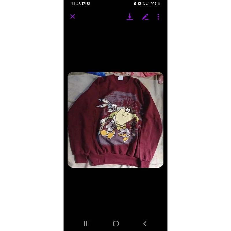 kaos crewneck kartun looney tunes vintage