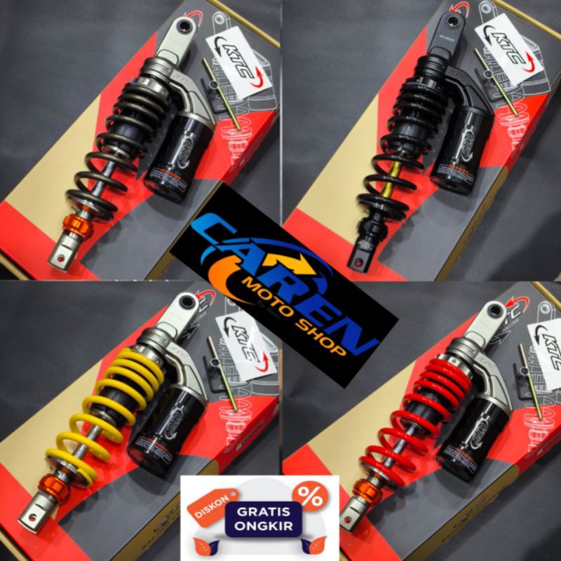 shock ktc racing ONYX singel click 330mm-310mm original tabung aktif bisa untuk semua motor matic mo