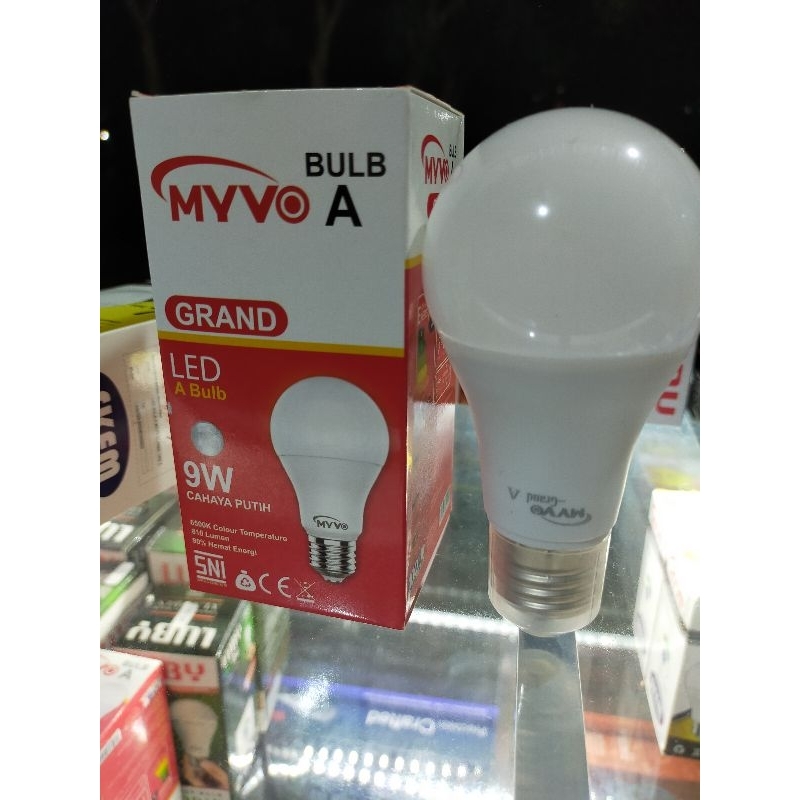 LAMPU LED MYVO 9 WATT LAMPU LED CAHAYA PUTIH TERANG HEMAT LISTRIK