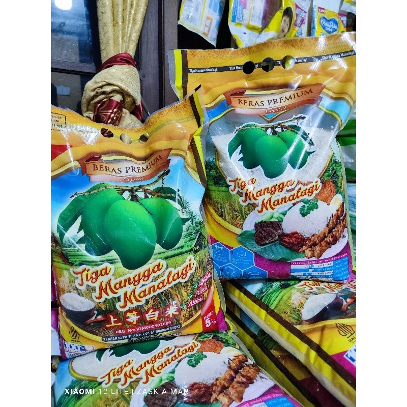 

BERAS TIGA MANGGA MANALAGI 5 LG BERAS MANGGA 5 KG