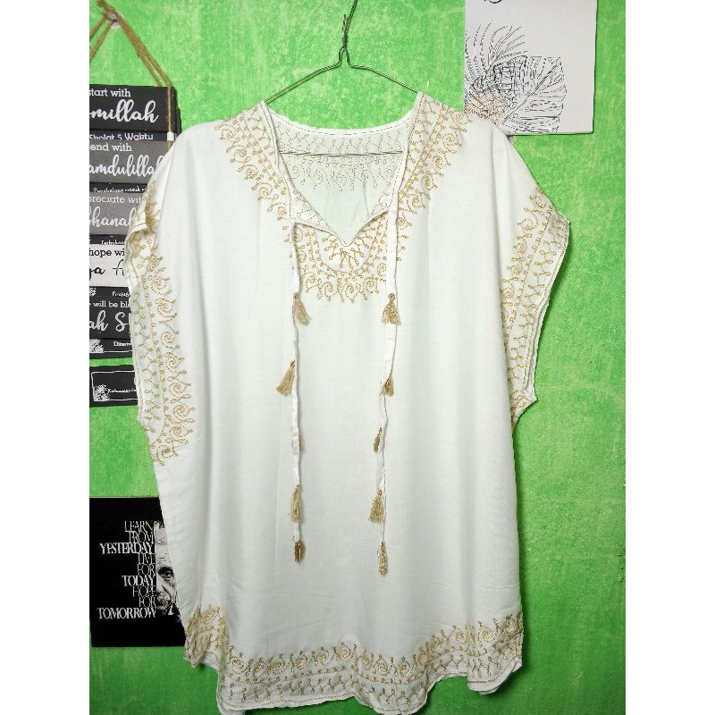 Baju Atasan Wanita Top Renteng Bordir Khas Bali