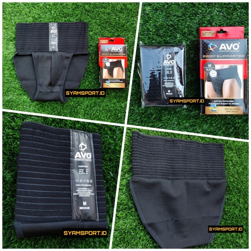 Celana Dalam Olahraga AVO Brief Supporter ORI Ketat Elastis Anti Bacterial / Celana Hernia Pria / Ce