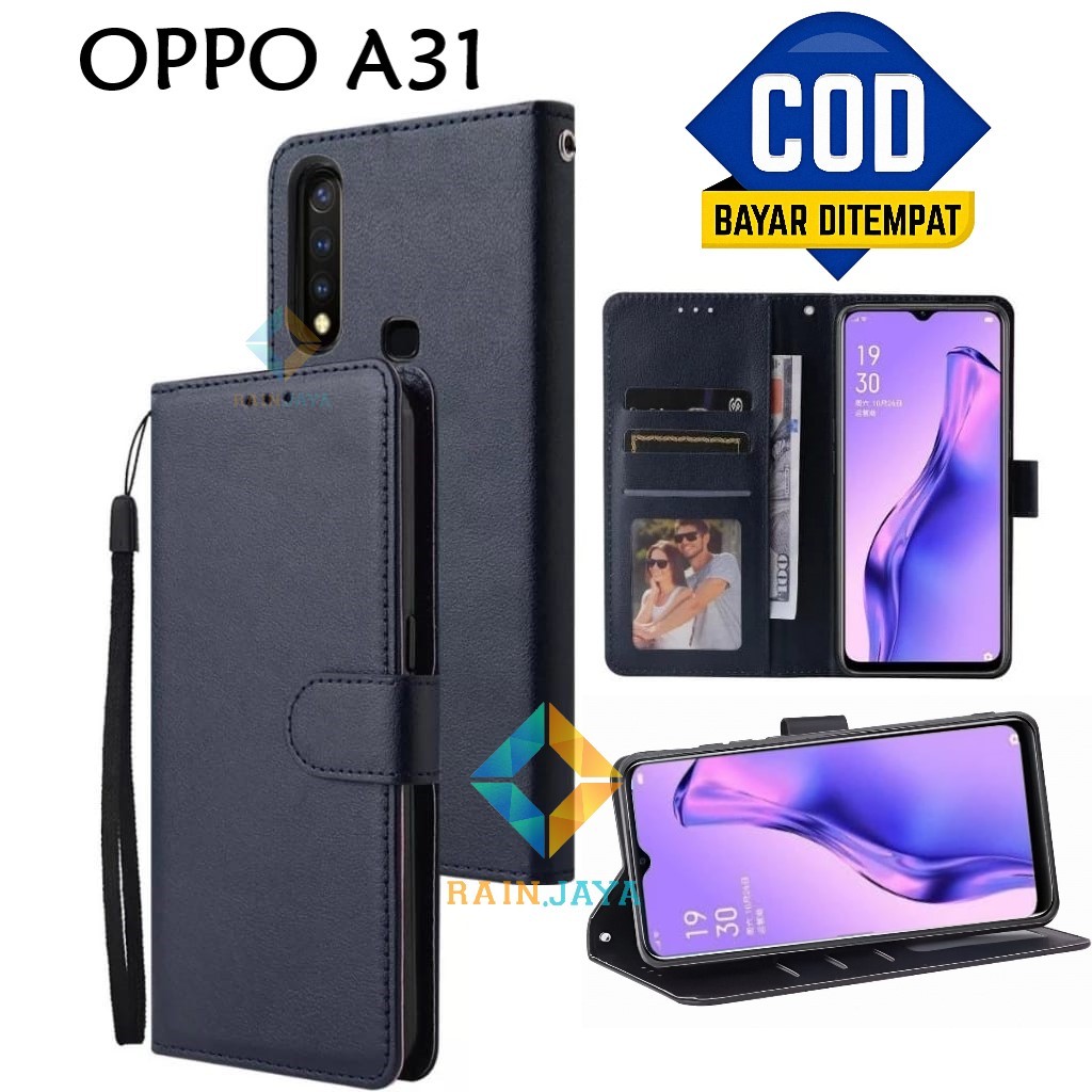 CASING HP OPPO A31 MODEL FLIP BUKA TUTUP FLIP WALLET PREMIUM