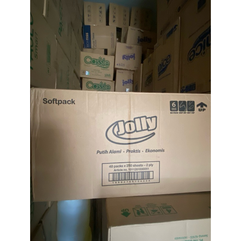 TISSUE JOLLY 250 SHEET | FACIAL TISU WAJAH 1 dus isi 48 pak
