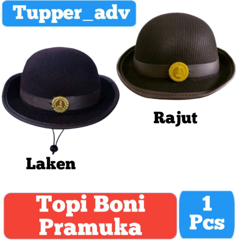 Topi Boni Pramuka / Topi Boni Laken / Topi Boni Rajut Pramuka / Topi Pramuka Putri