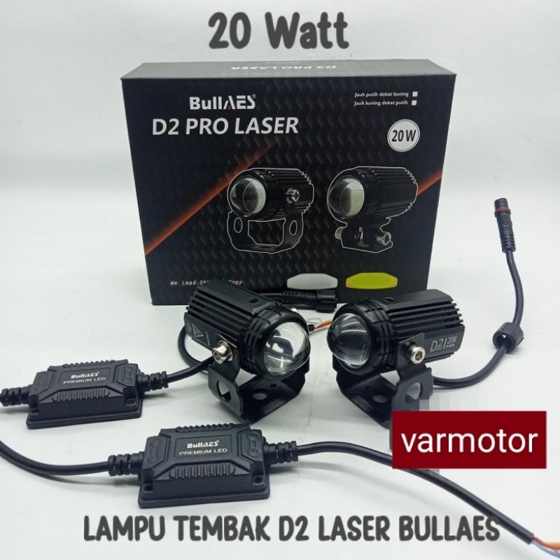 Lampu Tembak D2 laser bullaes hi low putih kuning