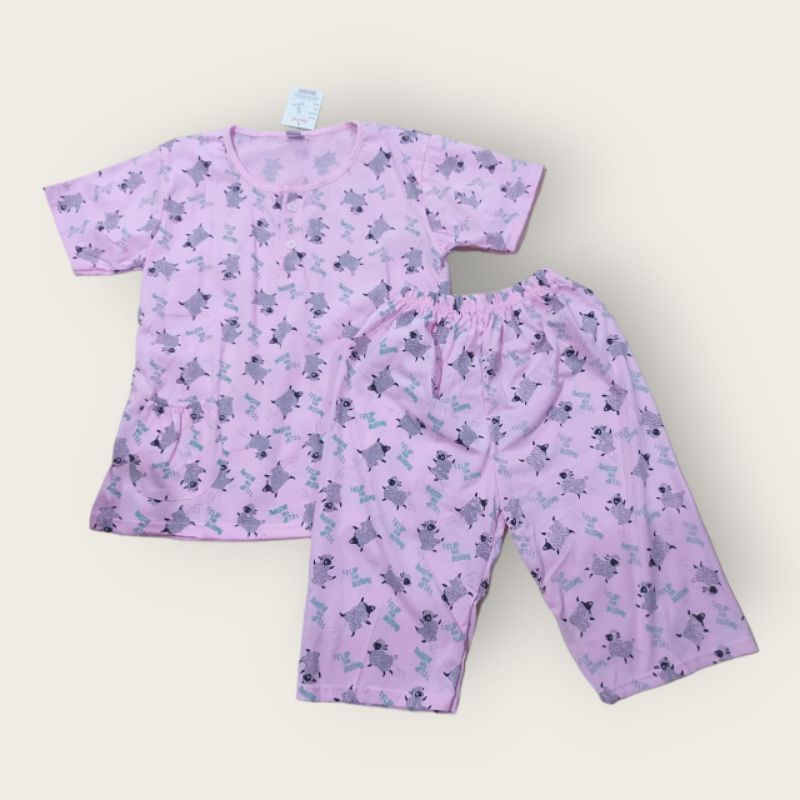 Babydoll Sie Lie Pendek Dewasa / Baby Doll Stelan 3/4 / Baju Tidur
