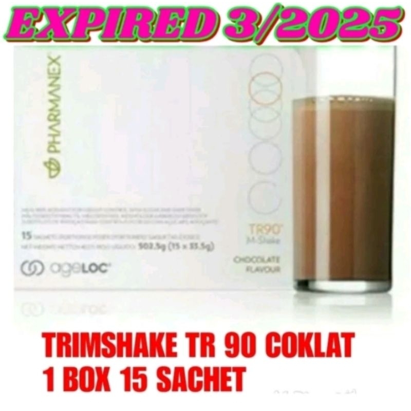 1 box shake tr90* tr1mshake trimsake trim susu diet  tr   90  ED 2025 (coklat) sb