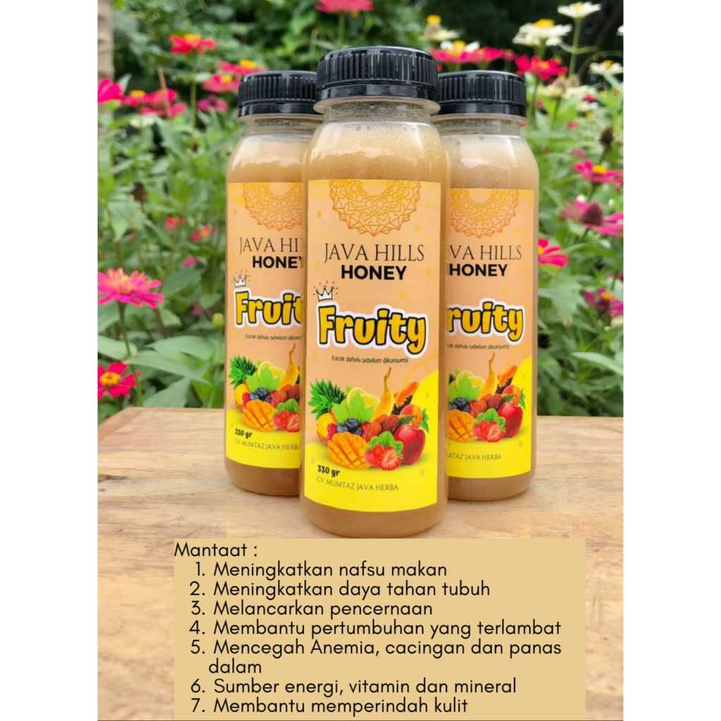 

Madu Fruity Javahills Madu Buah Java Hills Honey 320gr madu anak sariawan cacingan