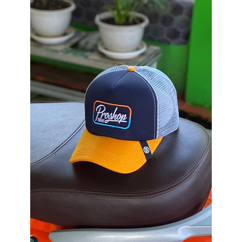 PROSHOP Topi Jaring Pria Dewasa Orginal Distro Orange Navy Abu Dloozy Official 02