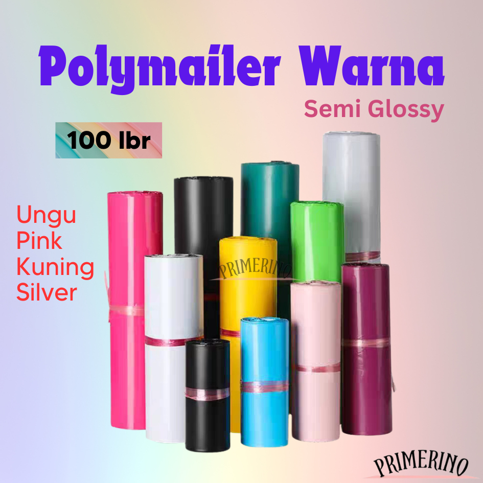 

(100 PCS) Plastik Polymailer WARNA Semi Glossy / Plastik Packing Online