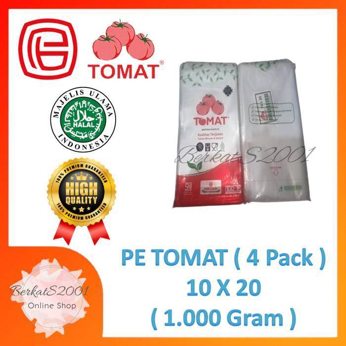 Plastik Tomat 10x20 / PE Tomat 10x20 / Plastik 1/4 Kg / Plastik Es Tomat 10x20 ( Kiloan )