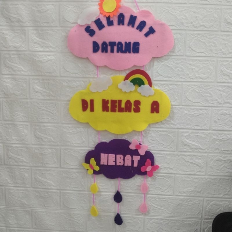 Selamat datang hiasan dinding kerajinan prakarya tugas sekolah