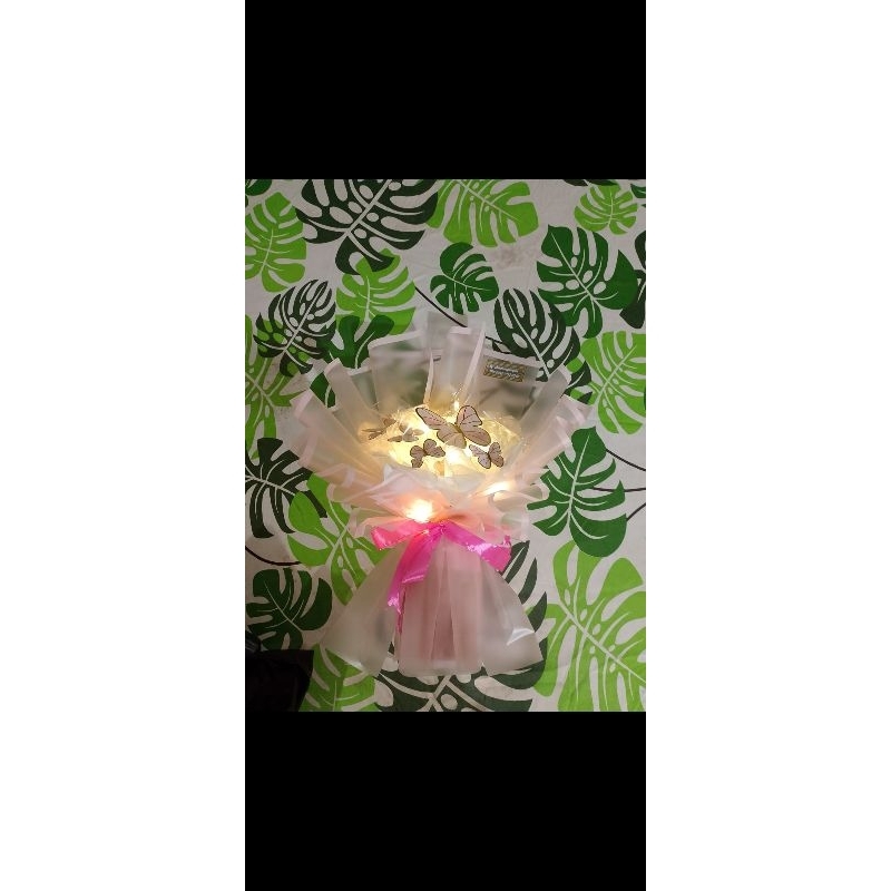 

buket kupu kupu flower buket led