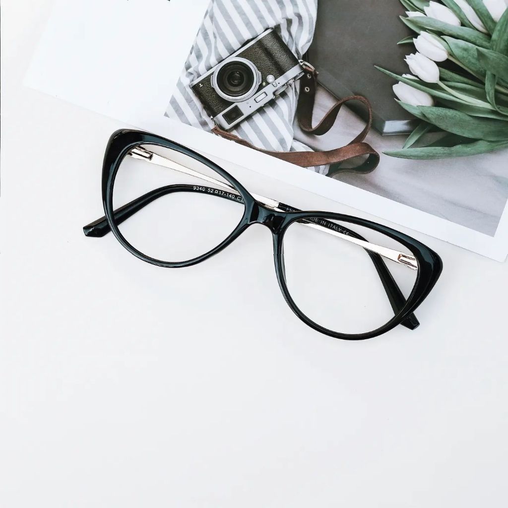 KACAMATA DIOR CAT EYE BISA GANTI LENSA ANTI RADIASI BLUERAY PHOTOCROMIC