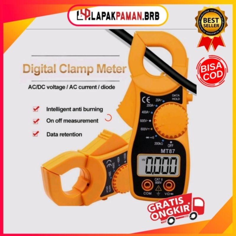 Tang Ampere Multimeter MT87 / Digital Clam Meter MT 87 / Kabel Tester Ukur Arus Tegangan Listrik AC 