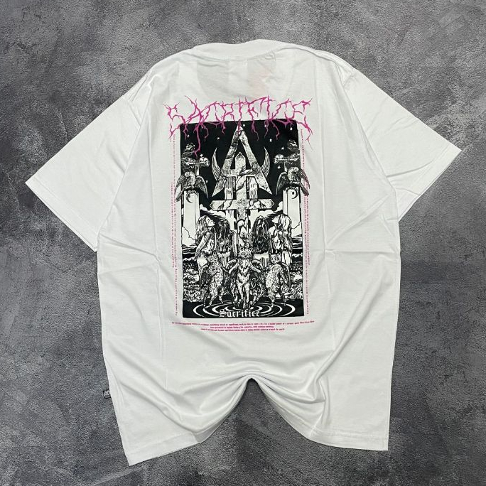 Kaos Baju Pengorbanan Putih Distro Pria Wanita / Kaos Distro Putih Original Streetwear / Kaos Putih 
