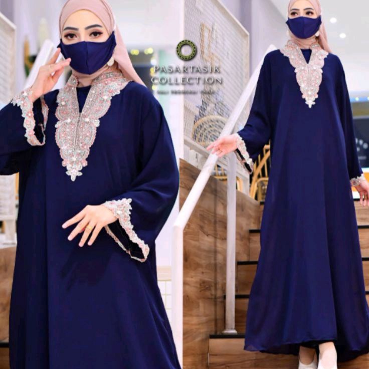 Kejar Obral  TERLARIS KAFTAN AISYAH PREMIUM GRATIS MANSET GAMIS KAFTAN LEBARAN TERBARU MEWAH 224 PAS