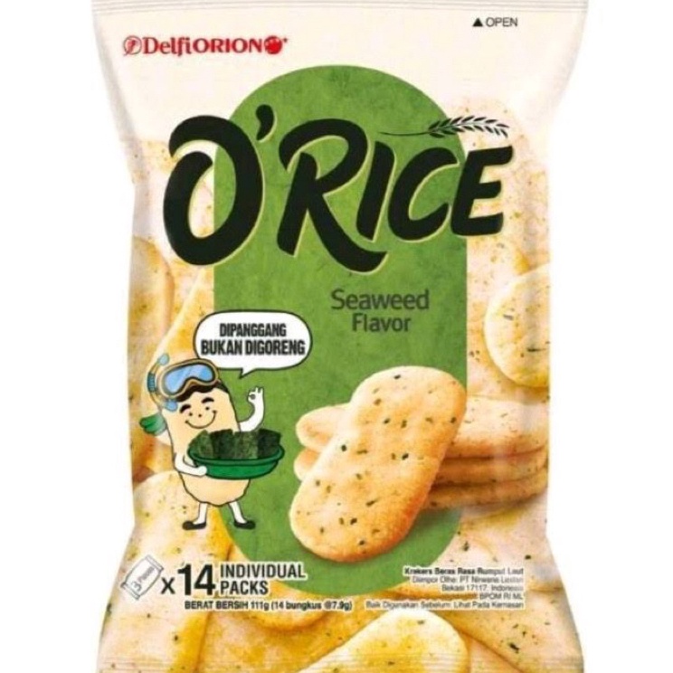 

Buruan Beli Orice Rice Crackers Snack Seaweed Flavour Beras Rasa Rumput Laut 119g