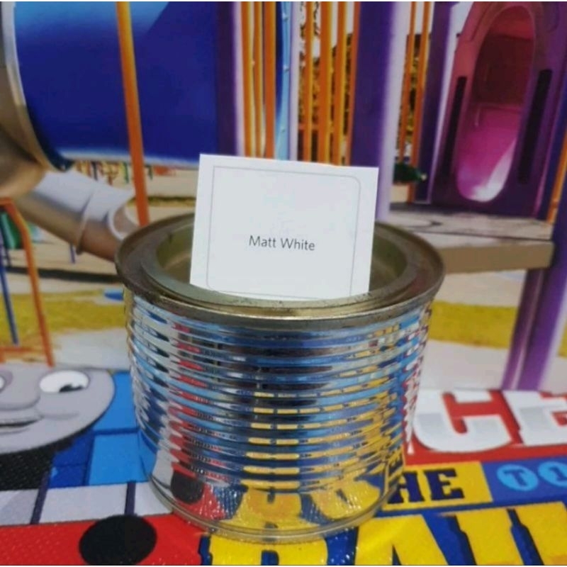 MATT WHITE / PUTIH DOFF  (Cat Duco / Cat Mobil / Cat Otomotif) Cat Repack / Cet Repack 200cc