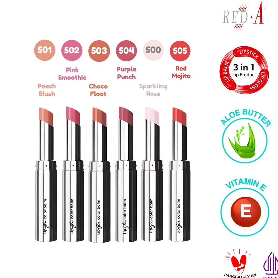 RedA LipBalm Glo Color Balm  Lip 3in1 LipBalm Lipstik