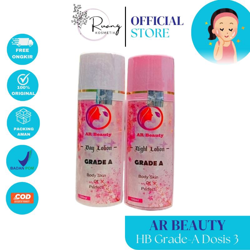 READY HB Grade-A Dosis 3 AR Beauty | Pemutih Badan Ampuh