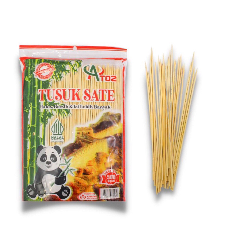 [100 Pcs] Tusuk sate bambu/Stik bambu/tusuk sate kentang spiral/tusukan cumi/tusukan buket/tusukan u