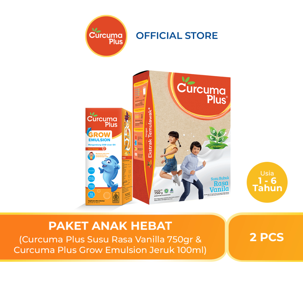 

Paket Back to School Anak Hebat (Curcuma Plus Susu Rasa Vanilla 750gr & Curcuma Plus Grow Emulsion Jeruk 100ml)