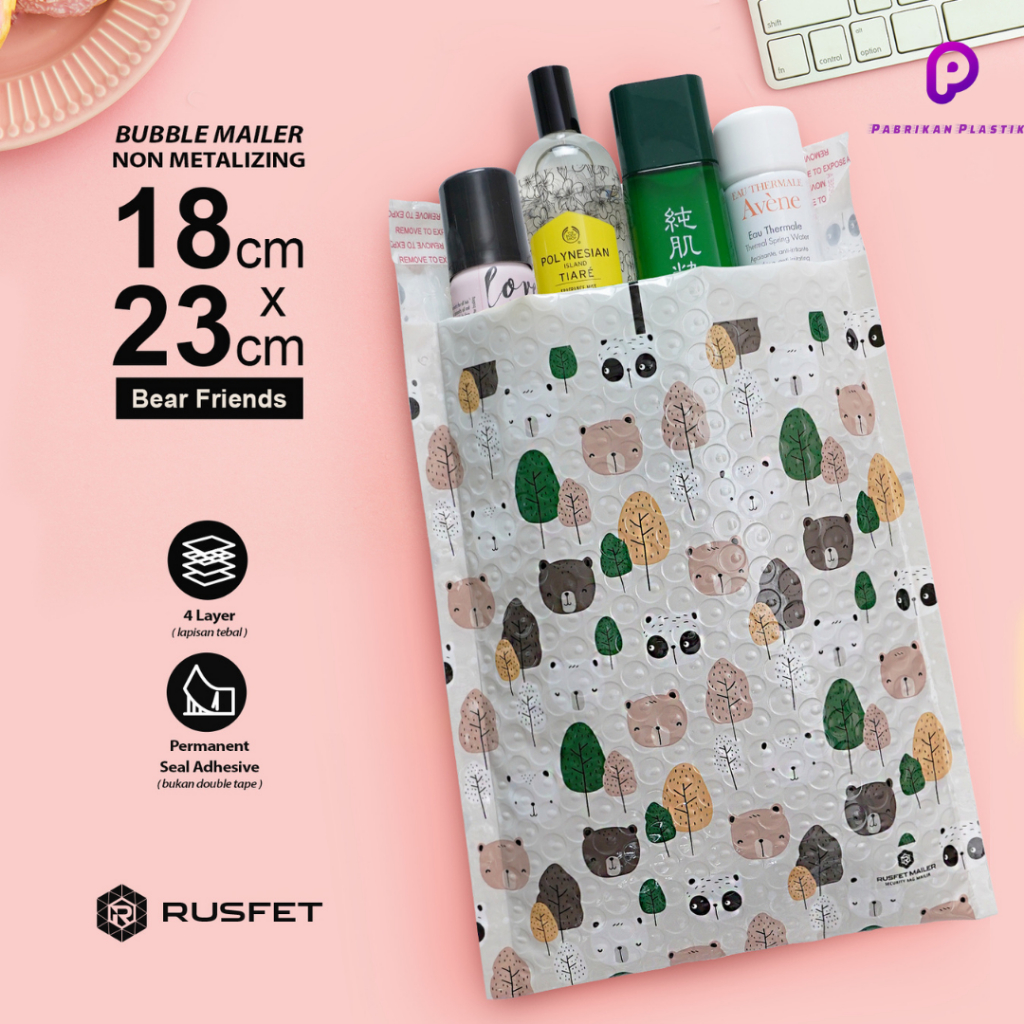 

Polymailer Amplop Plastik Packing Motif Rusfet 18x23/ Satuan / Harga Grosir